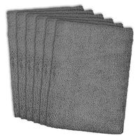 DII Microfiber Multi-Purpose Cleaning Cloths Perfect for Kitchens, Dishes, Car, Dusting, Drying Rags, 12 x 12, Set of 6 - Gray