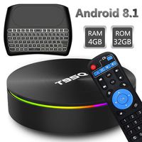 EVANPO Smart TV Box, Android 8.1 TV Player 4GB RAM 32GB ROM S905X2 Quad-core Cortex-A53 Support Dual WiFi/H.265/ 4K /3D/ HDMI 2.0/ 1000M Ethernet/BT 4.1 Media Box with Wireless Mini Keyboard