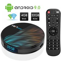 Android TV Box 9.0, Android Box 4GB RAM 32GB ROM, Dual-WiFi 2.4GHz/5GHz Bluetooth Google Media Player, RK3318 Quad Core 64 Bits 3D/4K Smart TV Box 2019