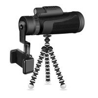 KORKEM Phone Zoom HD Monocular - 12x50 Zoom Lens, High Definition, Stable, High Power Monocular Scope - Wildlife Spotting, Birdwatching, Landscape, Sports or Photography - with Phone Clip & Tripod