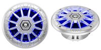 BOSS Audio Systems MRGB65S 6.5 Inch Marine Speakers - Weatherproof, 200 Watts Per Pair, 100 Watts Each, Multi-Color Illumination, Full Range, 2 Way, Sold In Pairs
