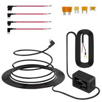 Vantrue S1 Dash Cam 10ft Mini USB 12V 24V to 5V Dash Cam Hardwire Kit with Mini, ACS, ATO, Micro2 Add a Circuit Fuse Holders, Low Voltage Protection