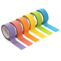 Kodak ROD2X3SBWT Colorful Washi Set with Full Rainbow of Pastel 6 Rolls of Crafting Tape for 2x3 Photo Paper