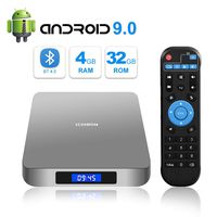 Android 9.0 TV Box, TUREWELL Android Box RK3328 Quad-core 64bit 4GB DDR3 32GB eMMC Memory Smart TV Box with Bluetooth 4.0 WiFi Ethernet HDMI HD 4K Media Player Set Top Box