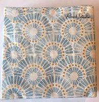 Punch Studio Tie Dye Circles Blue Luncheon Paper Napkins, Pkg of 40