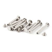 uxcell Scrapbook 5mmx40mm Nickel Plated Binding Chicago Screw Post 10pcs