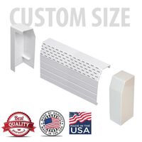 2' Hot Water Hydronic Baseboard polymer Cover with end caps - UNFINISHED
