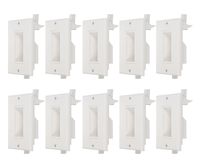 Buyer's Point Recessed Low Voltage Cable Wall Plate, Easy to Mount Outlet to Hide & Pass Tech Wires Through for HDMI, TV, Video, Audio, Network, Speaker Wires, Cord Concealer Cover Hider (10 Pack)