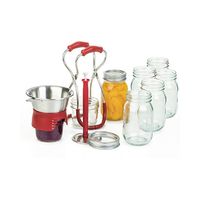 Progressive PL8 Stainless Steel Canning Kit with Red Accents