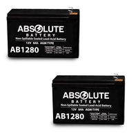 2 Pack 12V 8AH AB1280 F1 Battery Replacement for Dell DL1400RM