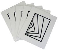50 White w/ Blackcore 11x14 mats for 8x10 mattes