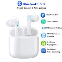 Maegoo Wireless Bluetooth Earbuds 5.0, Bluetooth Headphones Sports Noise Cancelling Mini True Wireless Stereo Earbuds Built-in Mic with 24H Playtime Charging Case for iPhone & Android Phones(White)