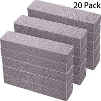 Pumice Stones for Cleaning - Pumice Scouring Pad, Grey Pumice Stick Cleaner for Removing Toilet Bowl Ring, Bath, Household, Kitchen, Pool, 5.9 x 1.4 x 0.9 Inch (20 Pieces)