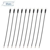 Njuone 10PCS 4.0mm x 1.7mm DC Power Pigtail Cable Male Connectors DC Cable for CCTV Security Camera Power Adapter Connectors