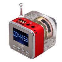 RivenAn Mini Digital Portable Music MP3 Player Micro SD USB FM Radio TT-028, Red