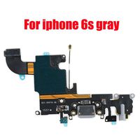 Afeax Compatible with OEM Original USB Charging Port Dock Connector Flex Cable + Microphone + Headphone Audio Jack Replacement Part for iPhone 6S 4.7" Gray