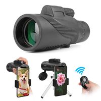 12X50 High Power Prism Monocular and Quick Smartphone Holder - Waterproof Fog- Proof Shockproof Scope -BAK4 Prism FMC for Bird Watching Hunting Camping Travelling Wildlife