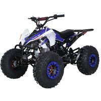 X-PRO Thunder 125cc 125cc ATV Quad Youth 4 Wheeler ATVs Adults ATV 4 Wheelers ATVs Quads Big 19"/18" Tires，Blue