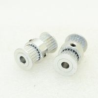 2pcs Twin Pulley 2GT-20 GT20 Bore 5mm 20 Teeth Double Gear Fit Width 6mm of 2GT20 Timing Belt Pulley