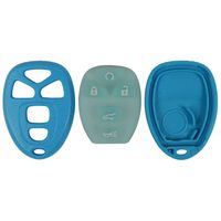 qualitykeylessplus Blue Replacement Case and Glow Pad 5 Button SUV Keyless Remote Key Fob FCC ID OUC60270 Free KEYTAG