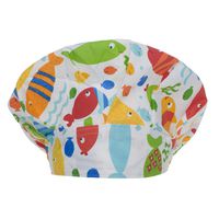Opromo Adjustable Cotton Scrub Cap Animal Print Bouffant Hat with Sweatband-Underwater World