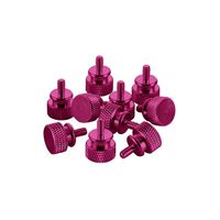 Waggs Customs Anodized Aluminum Thumbscrews 10 Pack - UNC 6-32 (Pink)