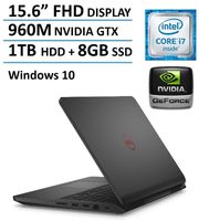 Dell Inspiron 15 7559 15.6" FHD Gaming Laptop PC, Intel i7-6700HQ Quad Core Processor, 16GB RAM, 1TB HDD+8GB SSD, NVIDIA GeForce GTX 960M 4GB GDDR5, Backlit Keyboard, Win 10 (Renewed)