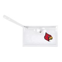 NCAA Louisville Cardinals Unisex Ncaancaa Ticket Wristlet, Clear, 9" by 5.25"