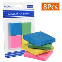 YOTINO Knead Erasers 8 Pack, Drawing Art Kneaded Erasers, Colored Kneaded Rubber Erasers for Drawing, Charcoal (4 Assorted Colors)