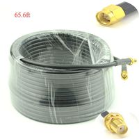 20-Meter(65.6 Ft) rg58 Coax Cable SMA Male to SMA Female Low Loss RF Jumper Two-Way Radio Applications Pure Copper 50 ohm SMA Antenna Extension Cable