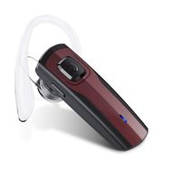 Bluetooth Headset, Handsfree Wireless Bluetooth Earpieces - Cell Phone Mic Noise Cancelling Earphones for Business Sport Driving Bluetooth V4.1 Earbuds Headphone for iPhone Android Laptop (Red)