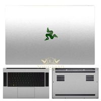 SopiGuard Matte Silver Metallic Full Body Precision Edge-to-Edge Coverage Vinyl Sticker Skin for 2018 Razer Blade 15.6 inch (Advanced Model)