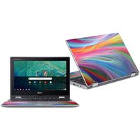 MightySkins Skin Compatible with Acer Chromebook Spin 11" CP311 - Rainbow Waves | Protective, Durable, and Unique Vinyl Decal wrap Cover | Easy to Apply, Remove, and Change Styles | Made in The USA