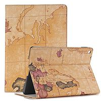 iPad Pro 9.7 Case Cover,TechCode Luxury PU Leather Book Style Folio Case Stand with Card Slots Smart Case Screen Protective Cover for Apple iPad Pro 9.7 inch 2016 Tablet (iPad Pro 9.7, Light Brown)