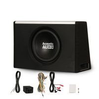 Acoustic Audio ACA10W Powered Amplified 10" Car Ported Subwoofer 800 Watts with Wiring Kit and Remote Level Control