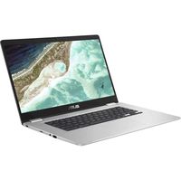 2019 ASUS 15.6" HD LED Display Chromebook w/ 128G SD Card | Intel Celeron Dual-Core Processor | 4GB LPDDR4 Memory | 32GB eMMC | USB-C | 802.11a/b/g/n/ac | Webcam | Chrome OS