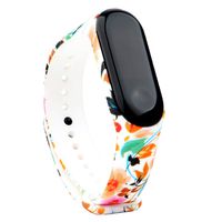 honecumi Xiao mi 3 Watch Band Wrist Strap Bracelet Replacement Accessory Adjustable Pattern Xiaomi Mi Band 3 Smartwatch Strap Bands for Men&Woman- Xiaomi 3 Wrist Band-Paw/Flowers Bands