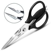 TANSUNG Kitchen Shears, Come-apart Kitchen Scissors, Anti-rust Multi-Purpose Shears for Meat, Herbs (Black)