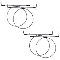 WALI Anti-Tip Heavy Duty Dual Solid Steel Cable Kit for Safety Protection Fit Most Flat Screen TV up to 65 inch and Furniture Mounting (TAS002-2), 2 Packs