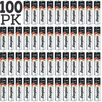 Energizer Max AA Alkaline Batteries 100 Pack, Multi-Purpose and Emergency Double A Battery, Long Lasting, Leak Proof, High Performance