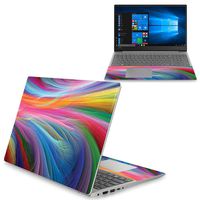 Mightyskins Skin Compatible with Lenovo Ideapad 330s 15" (2018) - Rainbow Waves | Protective, Durable, and Unique Vinyl Decal Wrap Cover | Easy to Apply, Remove, and Change Styles | Made in The USA