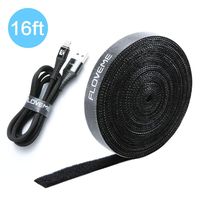 FLOVEME Cord Organizers Straps,Reusable Cable Ties Cable Management with Adhesive, 16 Feet/Roll