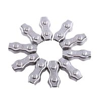 BiuZi Cable Clamp 10Pcs M3 Cable Double Clip Silver Stainless Steel Cable Double Clamp Buckle