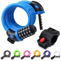 NDakter Bike Lock Cable,4 Feet High Security 5 Digit Resettable Combination Coiling Bike Cable Lock,Bicycle Cable Lock for Bicycle Outdoors, 1.2mx12mm