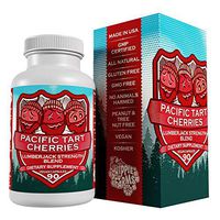 US Grown Organic Tart Cherry Capsules - Lumberjack Strength Blend - Tart Cherry Powder with Bilberry (60 Count)