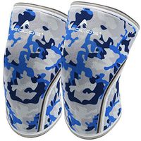 Knee Sleeves (1 Pair), 7mm Thick Compression Knee Braces Offer Strong Support for Weightlifting | Cross Training | Powerlifting | Bodybuilding | Squats | Gym and Other Sports (Blue Camo, Medium)