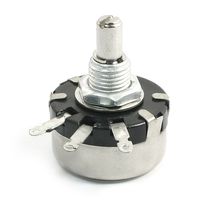 uxcell a14040700ux0061 WX110 010 4.7K Ohm 6 mm Round Metal Shaft Single Turn Wire Wound Potentiometer