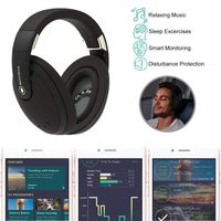 Kokoon Noise Cancelling Headphones with Bluetooth App for Sleep Aid Techniques and Relaxing Audio, Wireless Over Ear Headphones with Flexmould Comfort Ear Pads for Sleep, Relax and Travel (Black)
