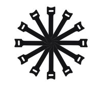 PAG 120pcs Electrical Cable Ties Microfiber Cloth Hook and Loop Cable Straps Reusable Fastening Cord Organizer Adjustable Wire Management, 6-Inch, Black