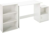 Target Marketing Systems 3 Piece Soho Study Set with 1 Writing Desk, 1 3-Shelf Bookcase, and 1 Storage Cube, White